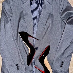 Calvin Klein Gray Pinstripe Blazer